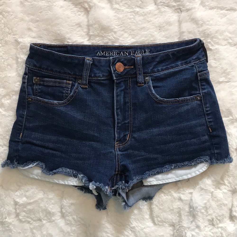 american eagle high rise shorts